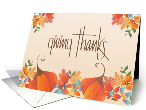 Hand Lettered Thanksgiving Giving Thanks for Our Blessings... (930359)