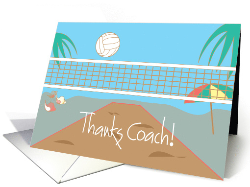 Thanks Coach for Beach Volleyball Coach card (945093)