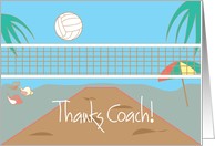 Thanks Coach for Beach Volleyball Coach card
