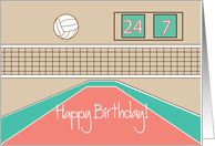 Happy Birthday for Volleyball Player card