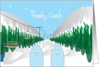 Thanks Coach for Snow Skiing Program and Events card