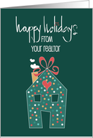 Business Christmas from your Realtor, Happy Holidays Polka Dot Home card