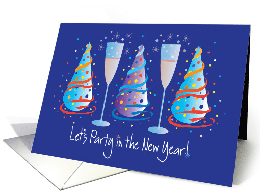 New Year's Eve Party Invitation with Party Hats and... (967055)