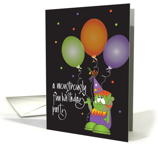 Monstrously Fun Birthday Party Invitation with Monster and... (967057)