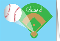 Congratulations for Baseball Game/Event with Baseball Field card