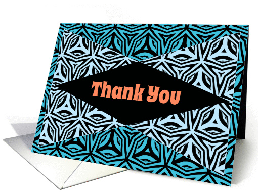 Thank You Zebra Print Kaleidoscope Design card (1153016)