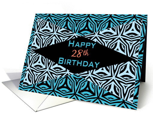 Zebra Print Kaleidoscope Design for 28th Birthday card (1166322)