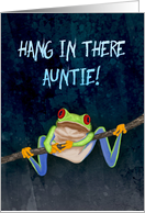 Red-Eyed Tree Frog Hang in There! Get Well for Aunt card