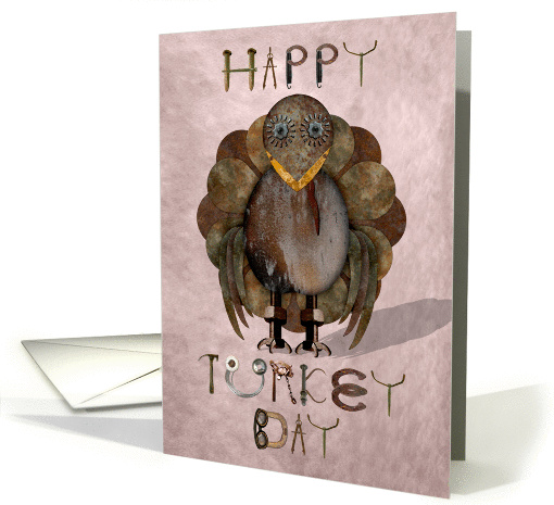 Steampunk Happy Turkey Day Thanksgiving card (1447902)