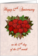Happy 12th Anniversary on December 12 - 12th Anniversary on 12/12 card