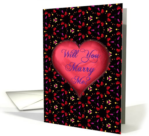 Will You Marry Me? Kaleidoscope Hearts Valentine card (911025)