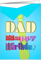 DAD HAPPY BIRTHDAY fun shirt and tie greeting for step dad card