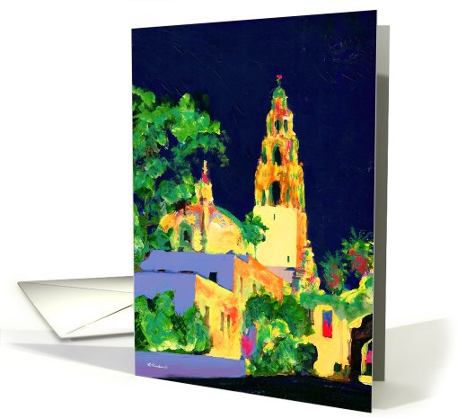 Balboa Park San Diego at Night card (846366)