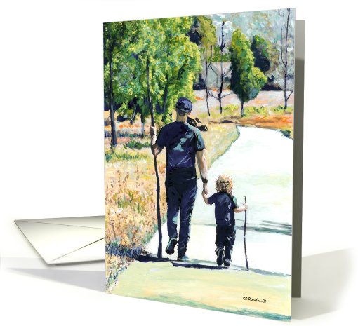 A Father's Day Walk with Dad. card (850063)