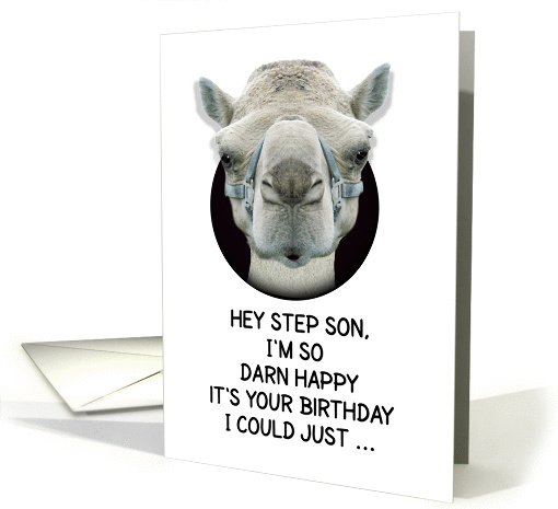 Happy Birthday Step Son Funny Camel card (1135842)