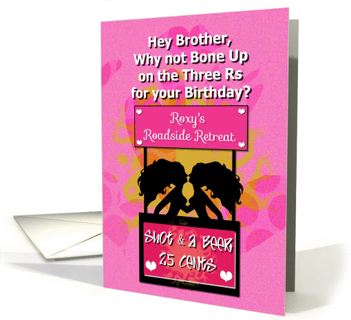 Birthday Wishes Adult Humor Hey Brother Sexy Mod Women card (1155382)