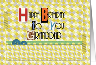 Happy Birthday Granddad Magazine Cutouts Scrapbook Style card