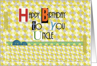 Happy Birthday Uncle Magazine Cutouts Scrapbook Style card