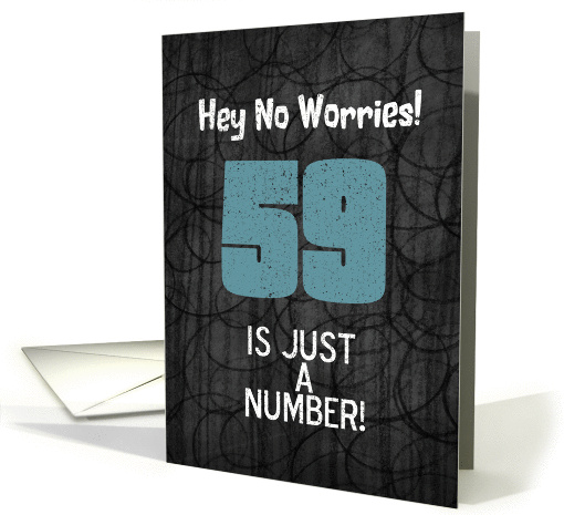 59th Birthday Funny Chalkboard Style Birthday Greetings card (1344698)