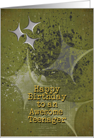 Teenager Birthday Masculine Grunge Stars card