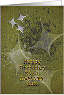 Son Birthday Masculine Grunge Stars card