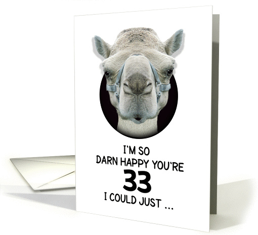 33rd Birthday Happy Birthday Funny Camel Humorous Animal card