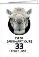 33rd Birthday Happy Birthday Funny Camel Humorous Animal card