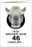 46th Birthday Happy Birthday Funny Camel Humorous Animal card