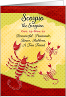Happy Birthday Scorpio Scorpions Personality Traits Zodiac Astrology card