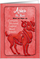 Happy Birthday Aries Zodiac Astrology Personality Traits Ram card