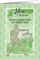 Happy Birthday Libra Zodiac Astrology Personality Traits The Scales card