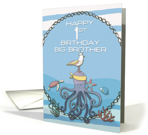 Happy 1st Birthday Big Brother Octopus,Seagull,Starfish... (1441350)