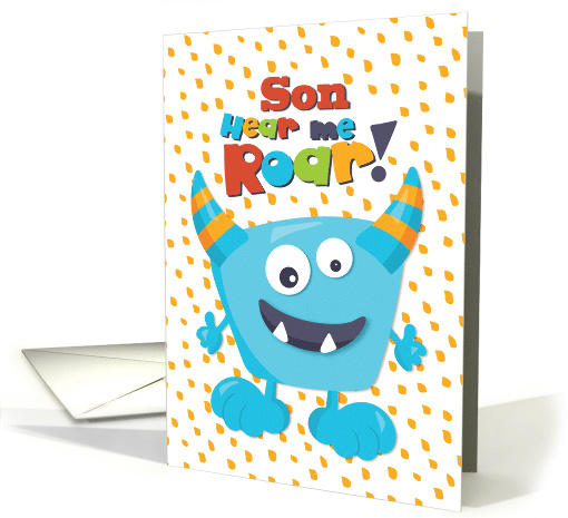 Happy Birthday Son Funny Blue Monster card (1470968)