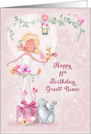Happy 11th Birthday to Great Niece Pretty Ballerina card
