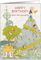Happy Birthday to Great Granddaughter Party on the Mountain card