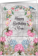 Mom Birthday Beautiful and Colorful Flower Garden card