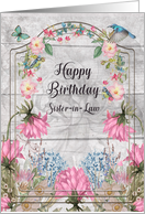 Sister-in-Law Birthday Beautiful and Colorful Flower Garden card