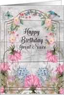 Great Niece Birthday Beautiful and Colorful Flower Garden card