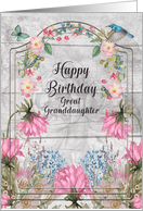 Great Granddaughter Birthday Beautiful Colorful Flower Garden card