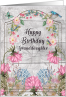 Granddaughter Birthday Beautiful and Colorful Flower Garden card
