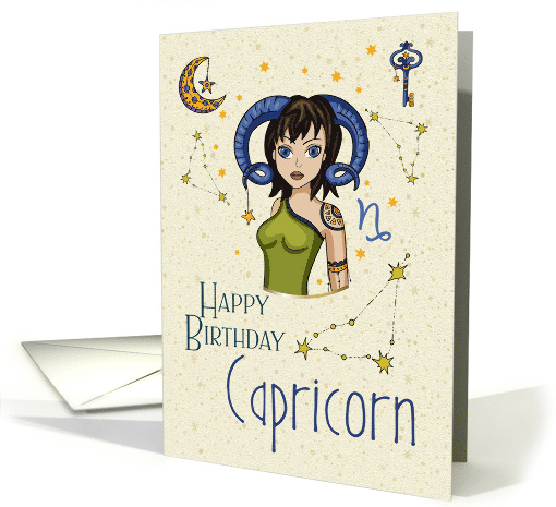 Happy Birthday Capricorn Zodiac with Capricorn... (1605978)