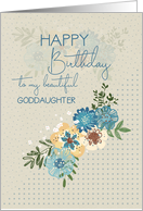 Happy Birthday to Goddaughter Pretty Flowers and Polka Dots card