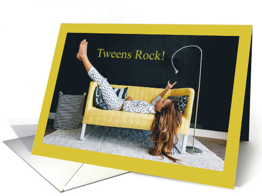 Tween Happy Birthday Tweens Rock Young Girl card (1664222)