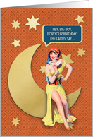 For Man Happy Birthday Beautiful Fortune Teller Pin Up Girl Adult card