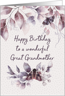 Great Grandmother Birthday Mystical Flowers and Moths card