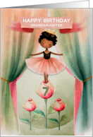 Granddaughter 7th Birthday Ballerina African American Girl card