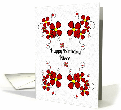 Happy Birthday Niece Colorful Daisy Chain card (864907)