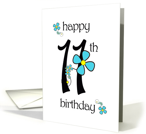 Happy 11th Birthday to an Amazing Girl Daisy Chain card (899968)