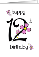Happy 12th Birthday to an Amazing Girl Daisy Chain card