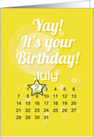 July 2nd Yay It’s Your Birthday date specific card